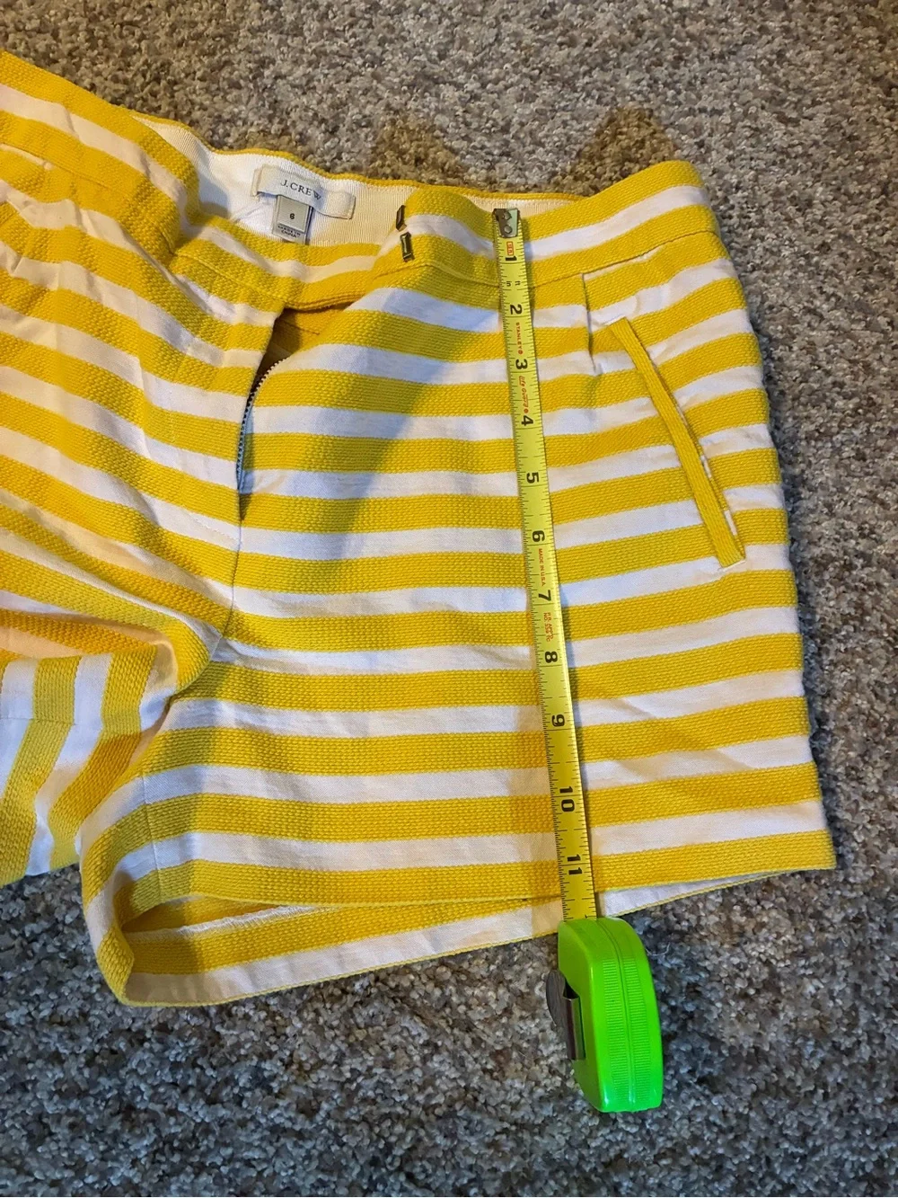 J. Crew Yellow and White Striped Women’s Shorts